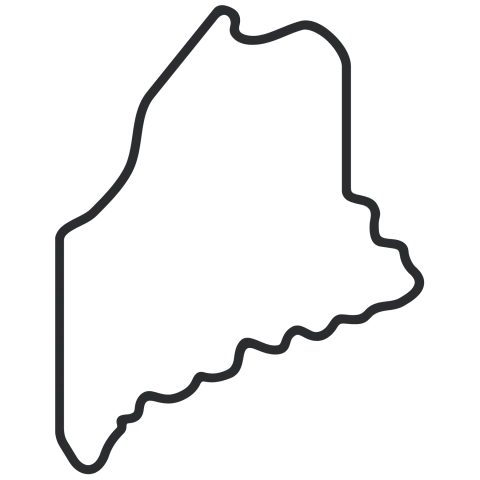 outline of state of Maine