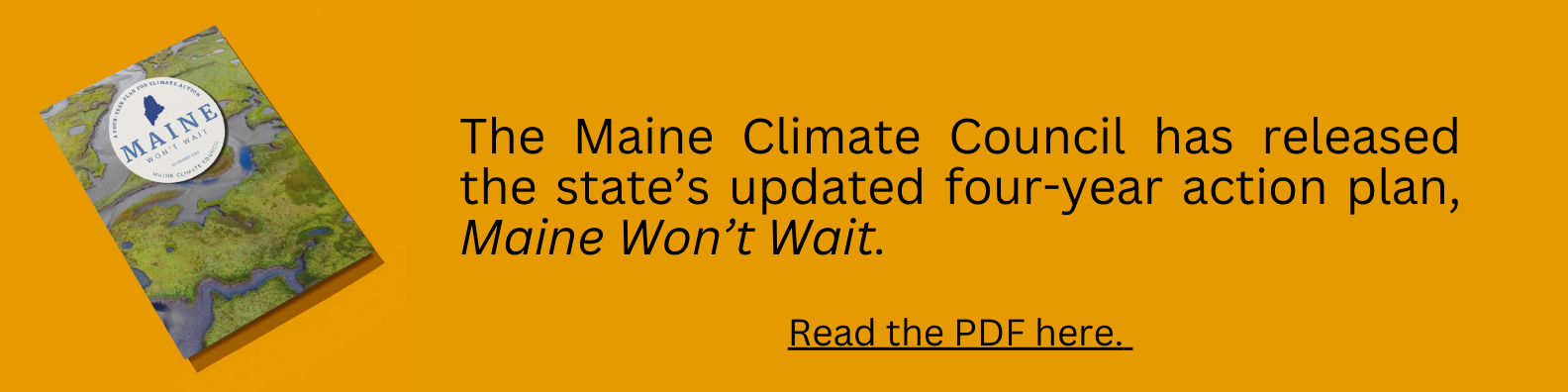 Maine Won't Wait state climate action plan 2024