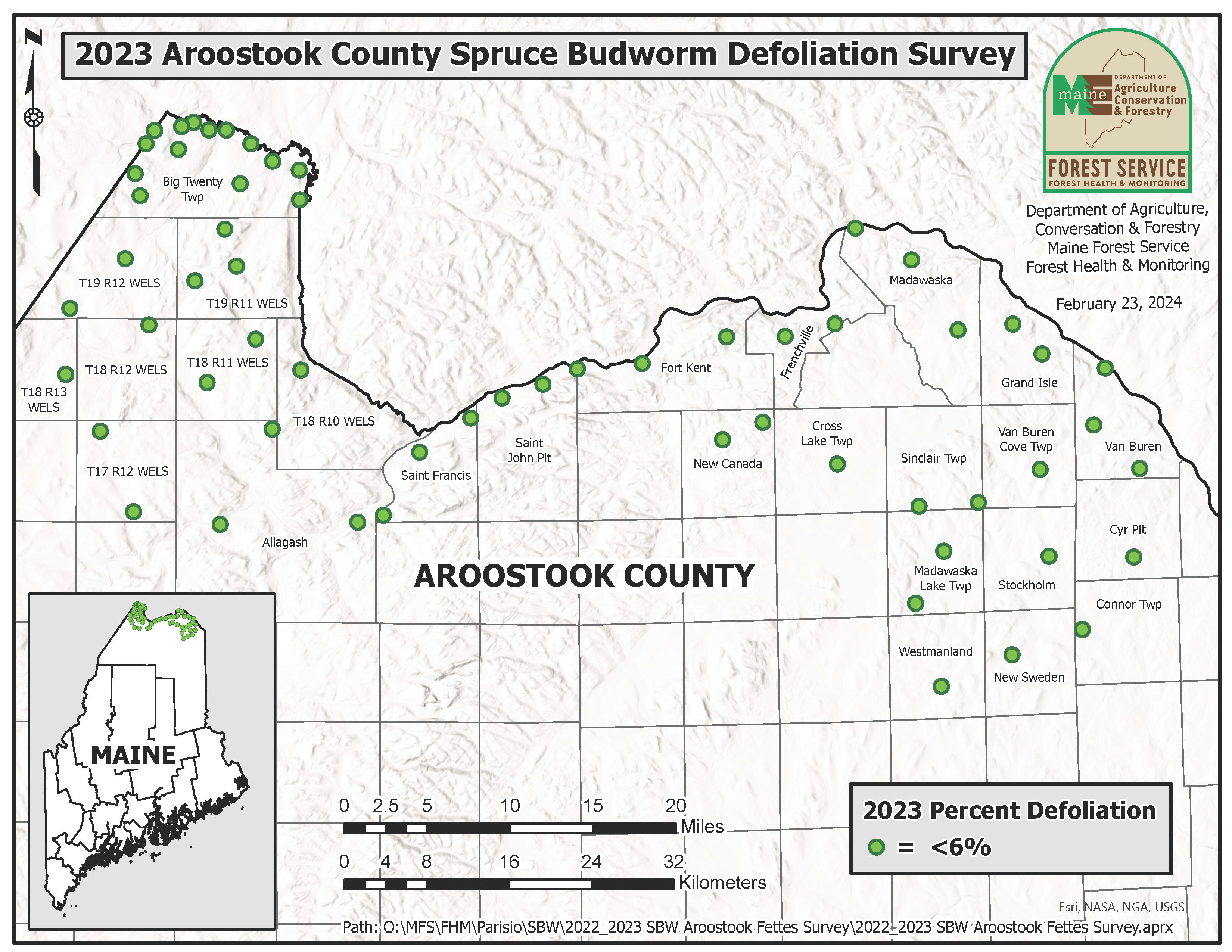 2021 Spruce Budworm Defoliation Survey