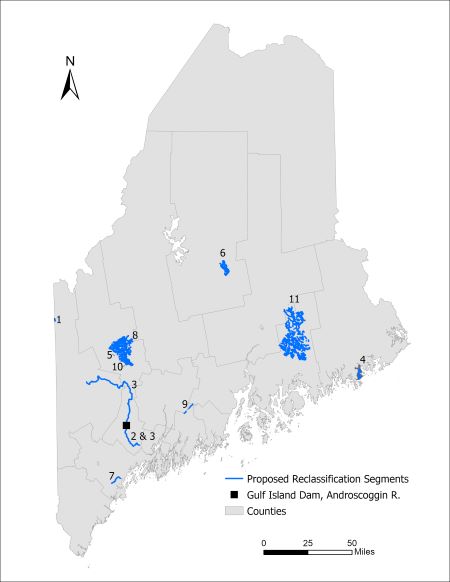 Figure 1. Overview Map Showing Locations of Proposals for Classification Upgrades