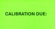 Calibration due: