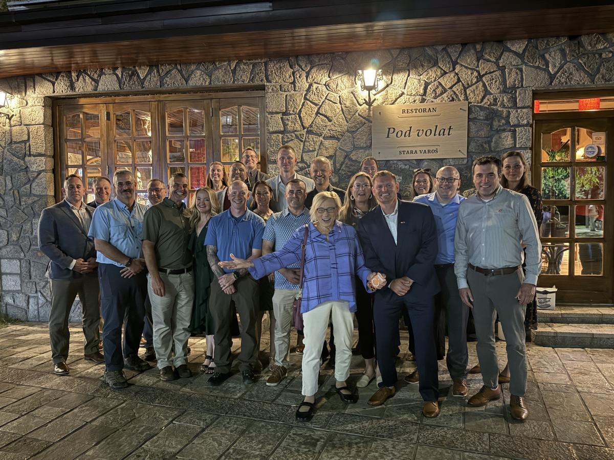 Dinner with Maine National Guard Members and the US Embassy Podgorica Chargé d’affaires to kick off the week of celebration for the 20th anniversary of the Maine-Montenegro State Partnership Program.