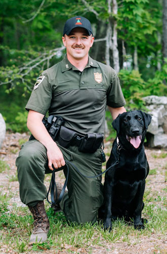 Avery Boucher and K9 Foster