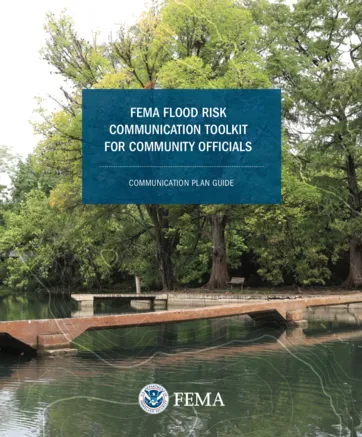 Cover of a report entitled "FEMA Flood Risk Communication Toolkit for Community Officials"