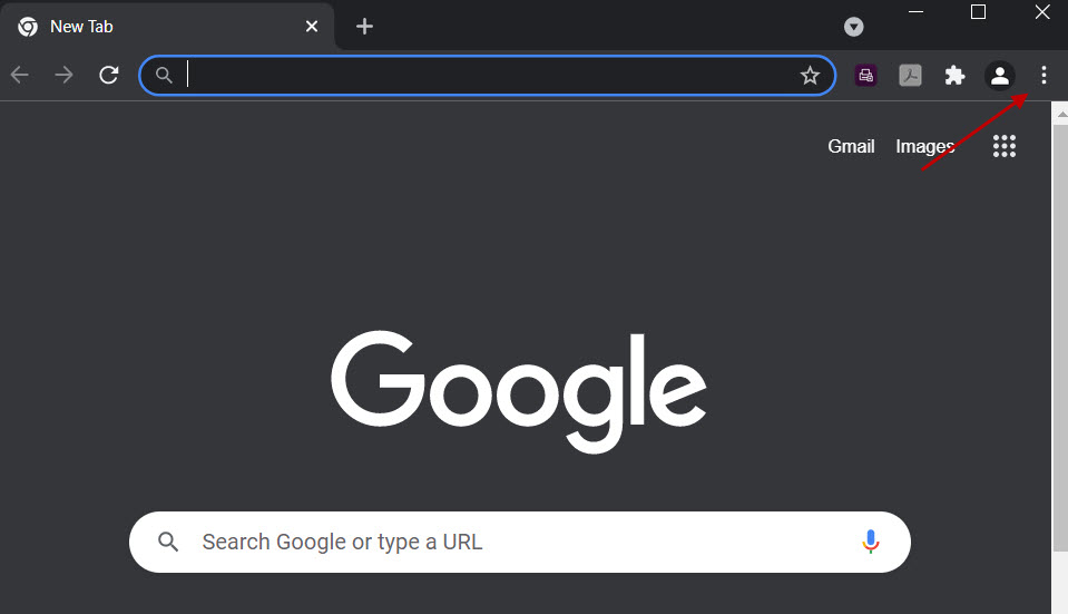 Elipses menu for Chrome